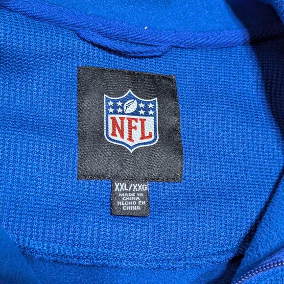 NFL Indianapolis Colts Full Zip Jacket Mens XXL Knit Royal Blue Windbreaker Gray - Picture 4 of 6